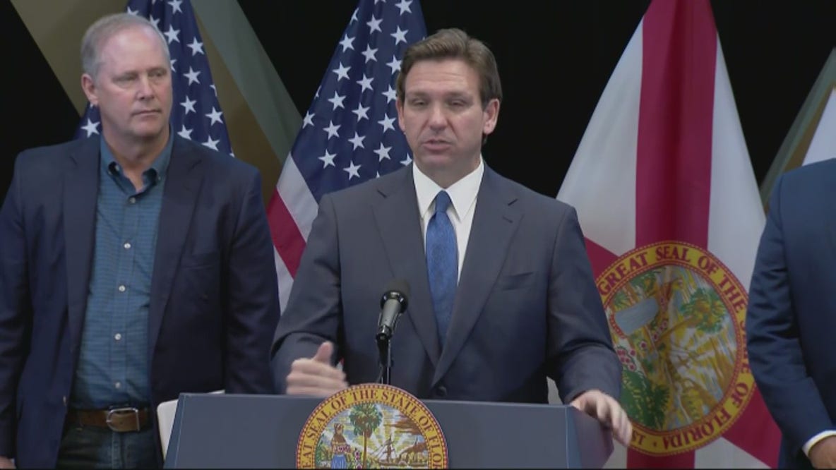 Press conference: Florida Gov. DeSantis floats higher taxes on Disney, possible prison construction next door